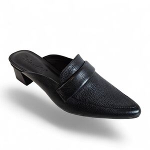 Splendid Loretta Black Leather Pointed Toe Block Heel Mules Women’s 8